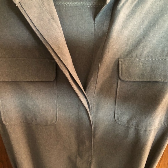 EDDIE BAUER SLEEVELESS MED GRAY DRESS - Picture 4 of 7